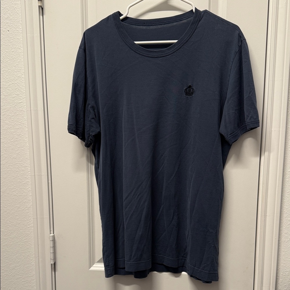 Dolce & Gabbana Navy Blue Short Sleeve Crewneck T-Shirt